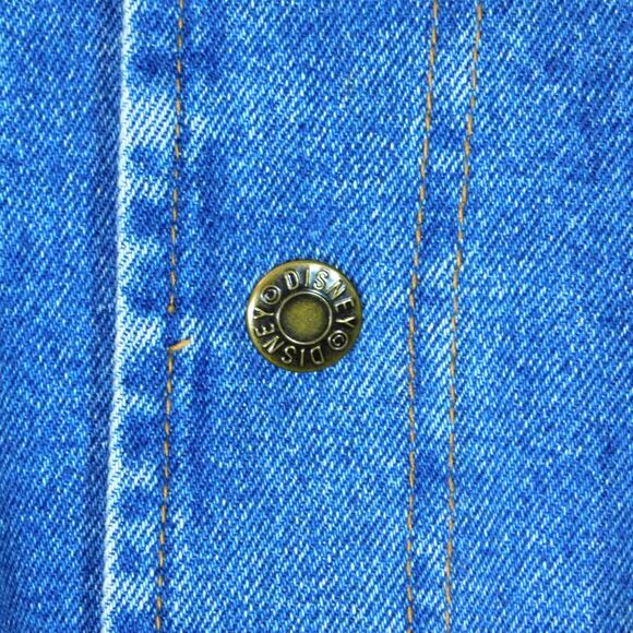 VTG 90s Walt Disney World Mickey Mouse Denim Varsity Jacket Size XL Embroidered - Picture 7 of 8